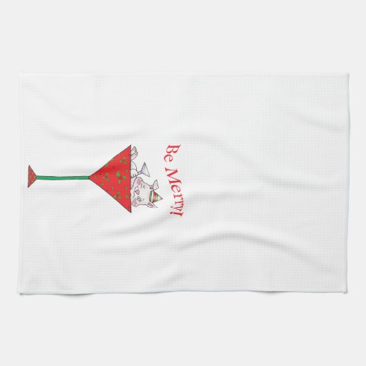 Tipsy-tini's konijn theedoek (Horizontaal)