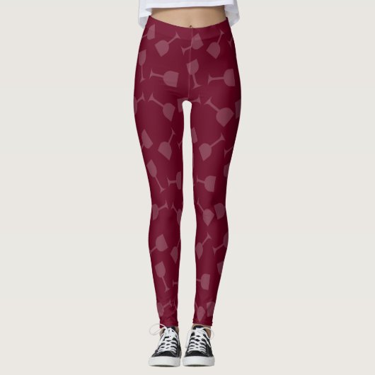 Tipsy Wine Glans Leggings (Voorkant)