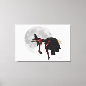 Tipsy witch op vliegend kleeddoek canvas afdruk (Voorkant)