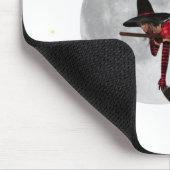 Tipsy Witch op vliegende kamer Mousepad Muismat (Hoek)