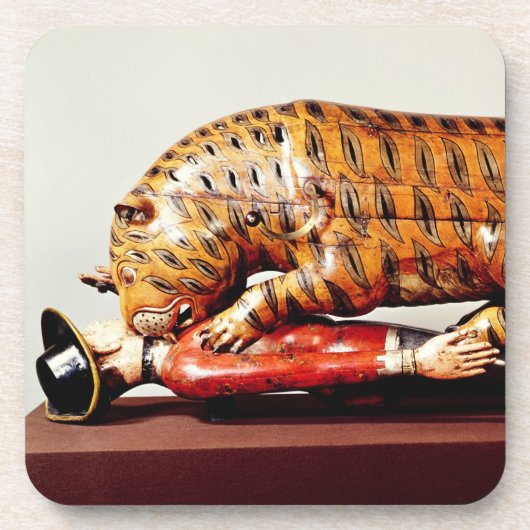Tipu's Tiger, c.1790 (hout) Bier Onderzetter (Voorkant)