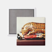 Tipu's Tiger, c.1790 (hout) Magneet (Voorkant / Achterkant)