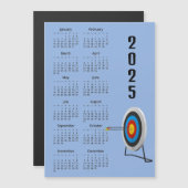Tir à l'arc 2025 Calendrier Carte magnétique (Devant / Derrière)