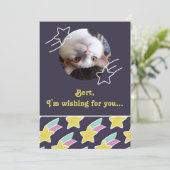 Tir Star Motif Carte d'anniversaire personnalisabl (Debout devant)