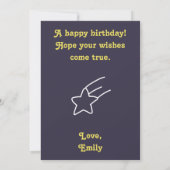 Tir Star Motif Carte d'anniversaire personnalisabl (Dos)