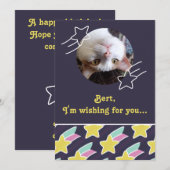 Tir Star Motif Carte d'anniversaire personnalisabl (Devant / Derrière)