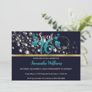 Tir Stars Sweet 16 Invitation
