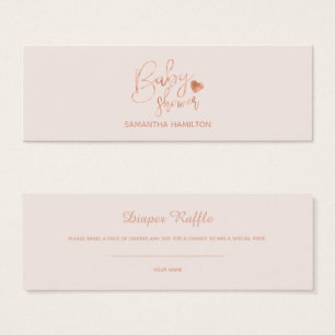 Tirage au sort de couches Baby Shower en feuille d
