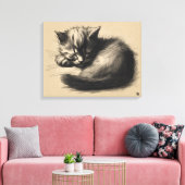 Tirage Kitten Dessin Toile Emballée Impression (Insitu(Salon))