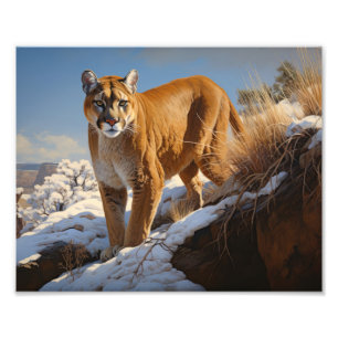 Tirage photo AI Lion de montagne