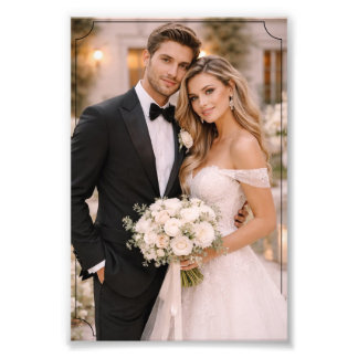 Tirage photo de mariage personnalisé élégant 33x48