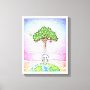 Tirage sur toile 11"x14" - NOURRITURE POUR LA VIE,