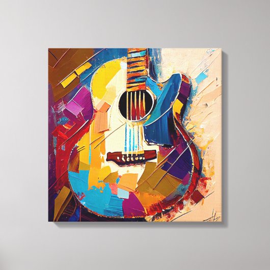 Tirages en toile couleur, Peinture de guitare élec (Recto)