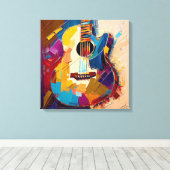 Tirages en toile couleur, Peinture de guitare élec (Insitu (Plancher de Bois))