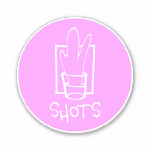Tirages Sticker en vinyle blanc et rose sur mesure