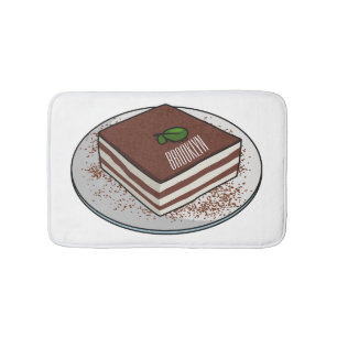 Tiramisu cake cartoon afbeelding badmat