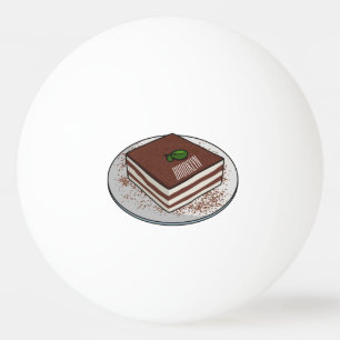 Tiramisu cake cartoon afbeelding pingpongballen
