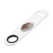 Tiramisu cake cartoon afbeelding speed flessenopener (Achterkant Gekanteld)