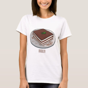 Tiramisu cake cartoon afbeelding t-shirt