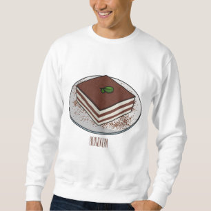 Tiramisu cake cartoon illustratie trui
