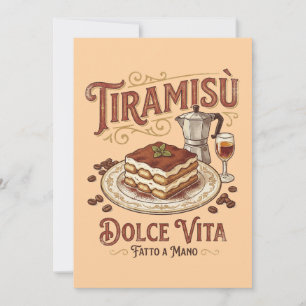 Tiramisu Dolce Vita Italiaal Dessert Kaart