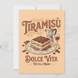 Tiramisu Dolce Vita Italiaal Dessert Kaart