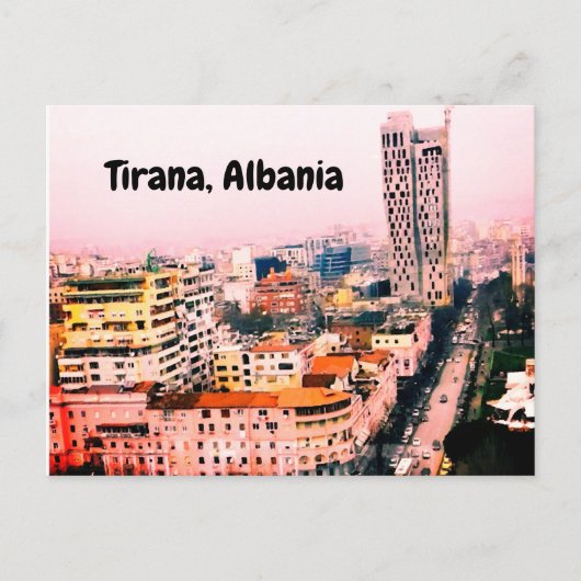 Tirana Albanië Briefkaart (Voorkant)
