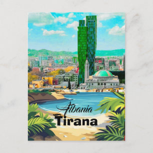 Tirana Albanië Reis Poster Kunst, Tirana Postkaart
