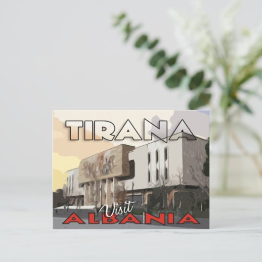 Tirana, bezoek Albanië briefkaart (Staand voorkant)