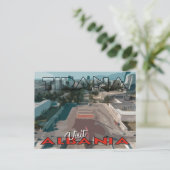 Tirana, Carte postale Visite Albanie (Debout devant)
