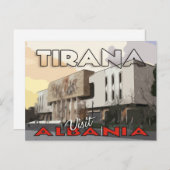 Tirana, Carte postale Visite Albanie (Devant / Derrière)