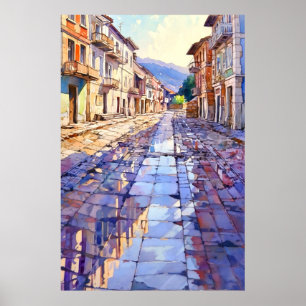 Tirana Oude Straatkunstprint Poster
