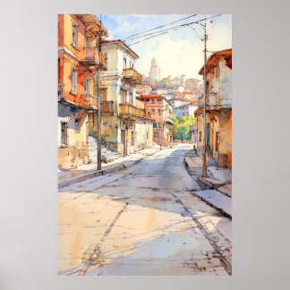 Tirana Street Boheemien Kunstposter Poster