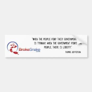 tirannie en vrijheid bumpersticker