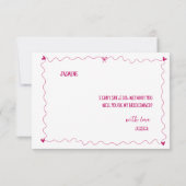 Tiré À La Main Serez-Vous Ma Carte De Proposition  (Dos)