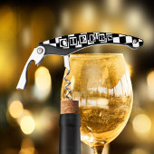Tire-bouchon à vin noir et blanc classique