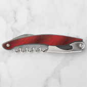 Tire-bouchon Acceptation | Motif de Boho Eclectique Rouge (Dos)