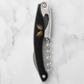 Tire-bouchon Ailes d'Ange d'or sur arrière - plan noir (Dos)