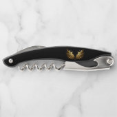 Tire-bouchon Ailes d'Ange d'or sur arrière - plan noir (Dos)