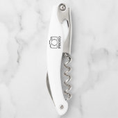 Tire-bouchon Ajoutez une photo personnalisée Mariage Moderne Él (Dos)