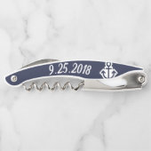 Tire-bouchon Ancre Corkscrep fête nuptiale cadeau (Dos)