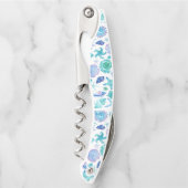 Tire-bouchon Aquarelle Coques de mer et écrevisse (Devant)