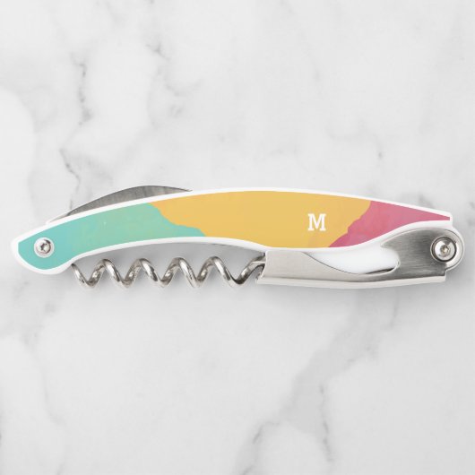 Tire-bouchon Aquarelle d'art moderne Monogramme (Dos)