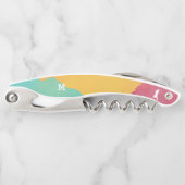 Tire-bouchon Aquarelle d'art moderne Monogramme (Devant)