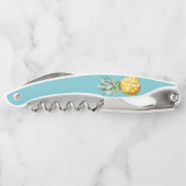 Tire-bouchon Aquarelle Turquoise ananas mignonne été (Dos)