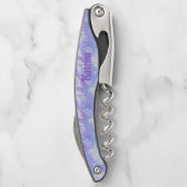 Tire-bouchon Aquarelle violet torride Conception personnalisée (Dos)