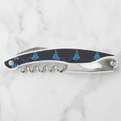 Tire-bouchon arbre de Noël stylisé SlipperyJoe bleu brillant s (Dos)