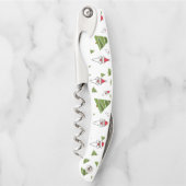 Tire-bouchon Arbres et Père Noël de Noël (Devant)