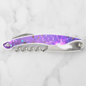 Tire-bouchon Arrière - plan de feuille violet avec étoiles (Dos)