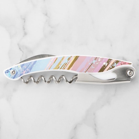 Tire-bouchon Arrière - plan rose texturé (Dos)